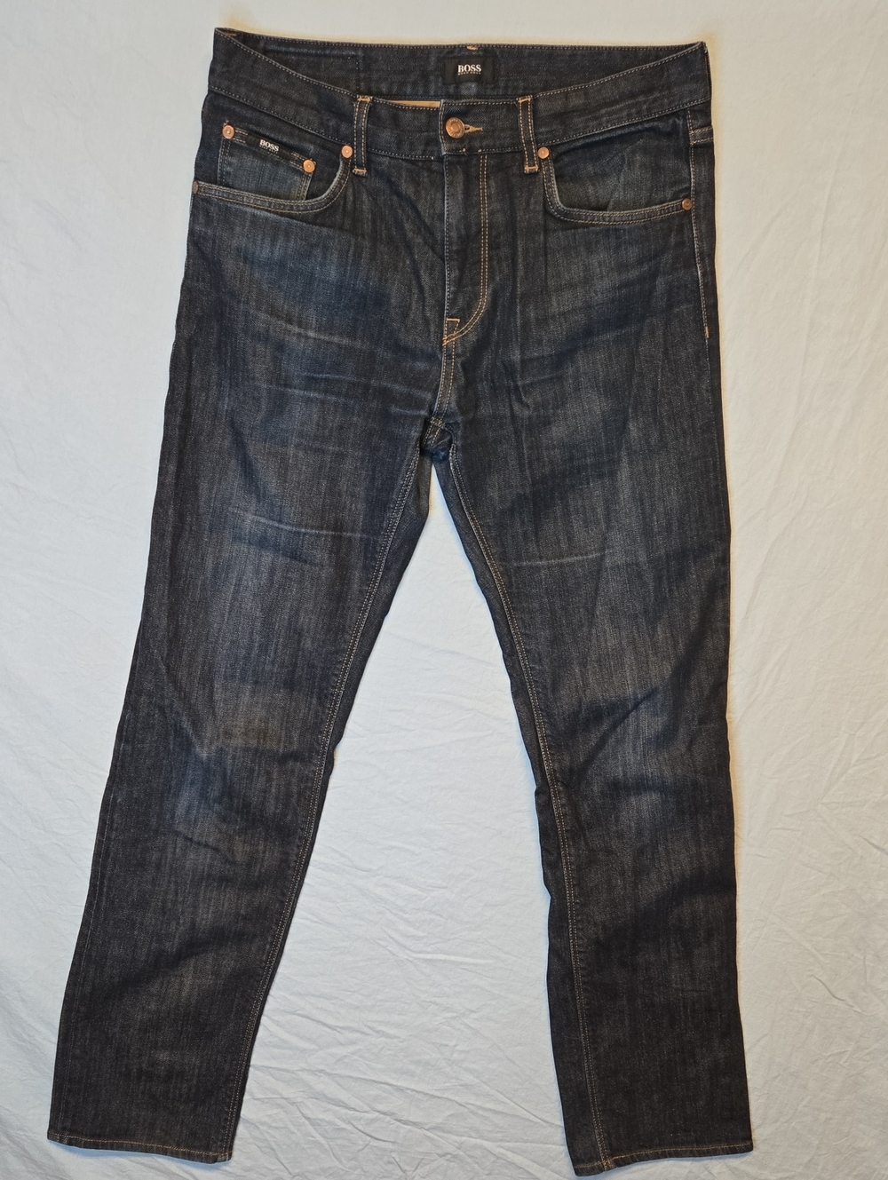 Hugo Boss Dark Indigo Maine Regular Fit Stretch Denim Jeans